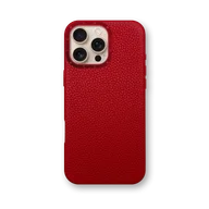 Чехол для iPhone 16 - Зернистая кожа - красный