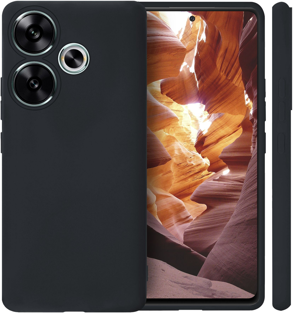 Мягкий Soft Touch чехол из силикона для POCO F6 / REDMI TURBO 3 с бархатной подкладкой