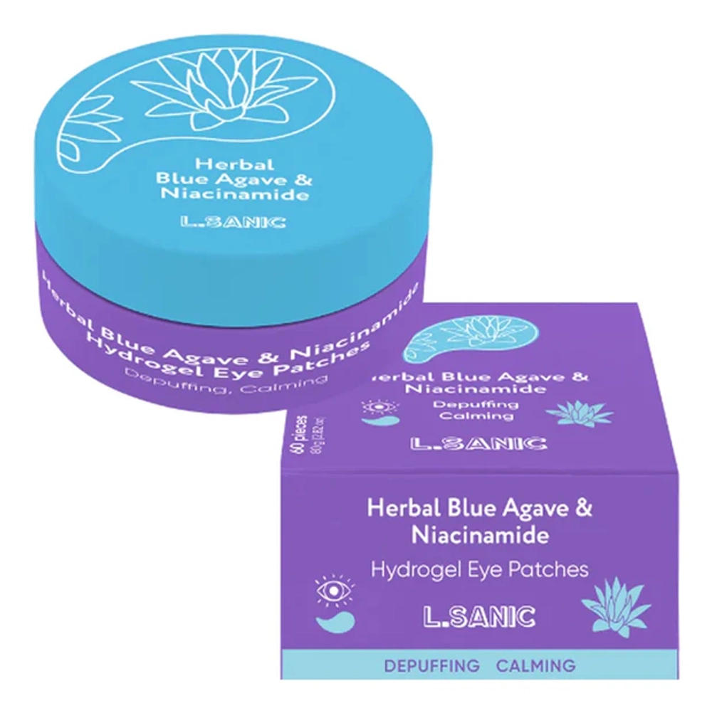 Гидрогелевые патчи с голубой агавой и ниацинамидом L.SANIC Herbal Blue Agave&Niacinamide 60 шт
