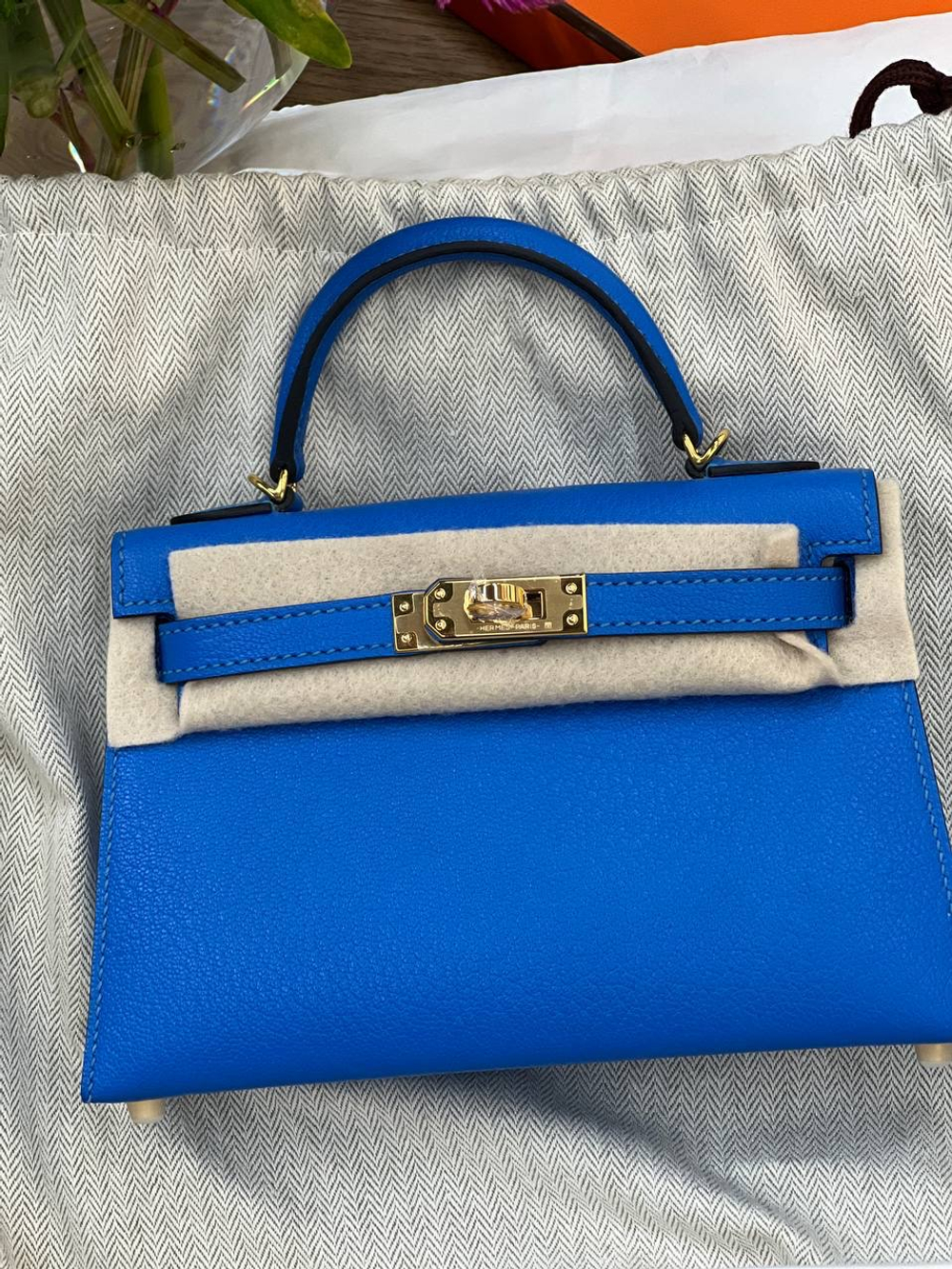 Сумка Hermes Kelly Mini Epsom ручной шов