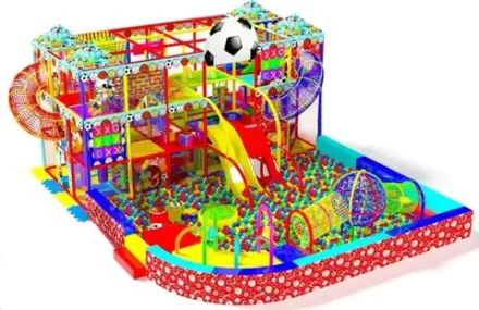 Детский игровой лабиринт «Матч» 80 м² (11,5*6,95*3.5м + 70см декор)