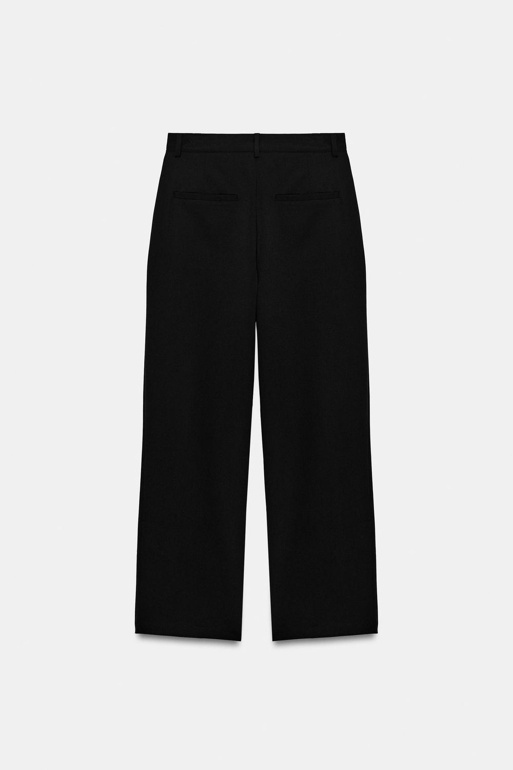 ZARA БРЮКИ СО СКЛАДКАМИ, ЧЕРНЫЙ