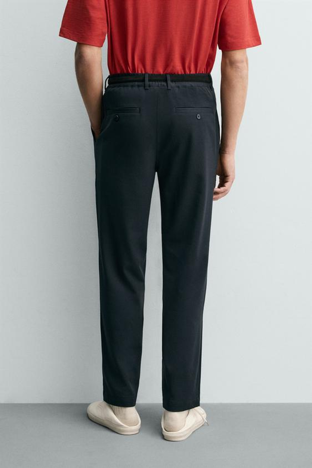 ZARA БРЮКИ STRAIGHT FIT КОМФОРТ, МОРСКОЙ СИНИЙ
