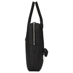 SAINT LAURENT Calfskin Textured Leather Briefcase Small Unisex Black