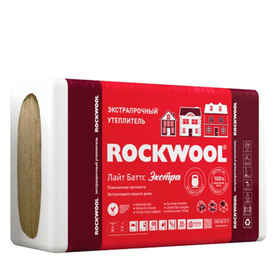 Утеплитель Rockwool Лайт Баттс Экстра 1000х600х100 мм 4 шт (40-50 кг/м3; 0,24 м3; 2,4 м2)