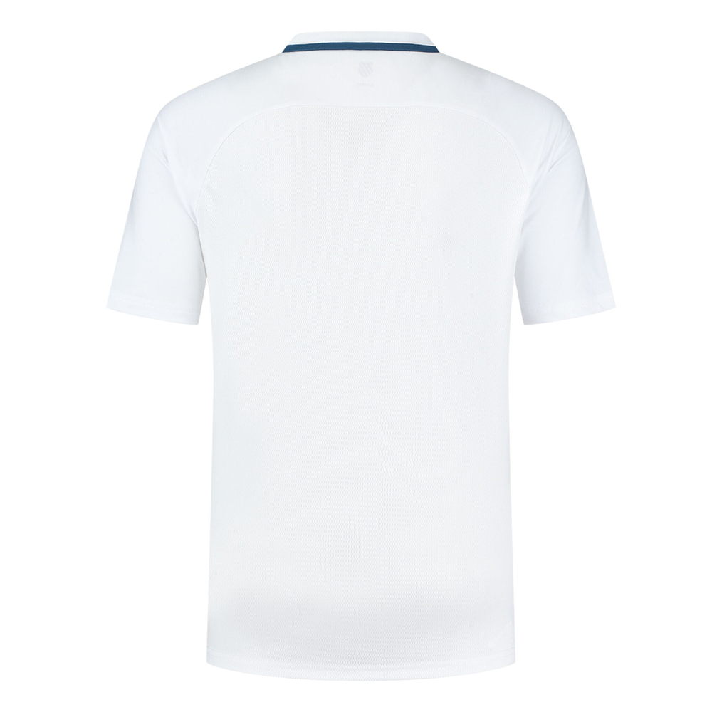 Мужское теннисное поло K-Swiss Mesh Crew 2 T-Shirt Men - White