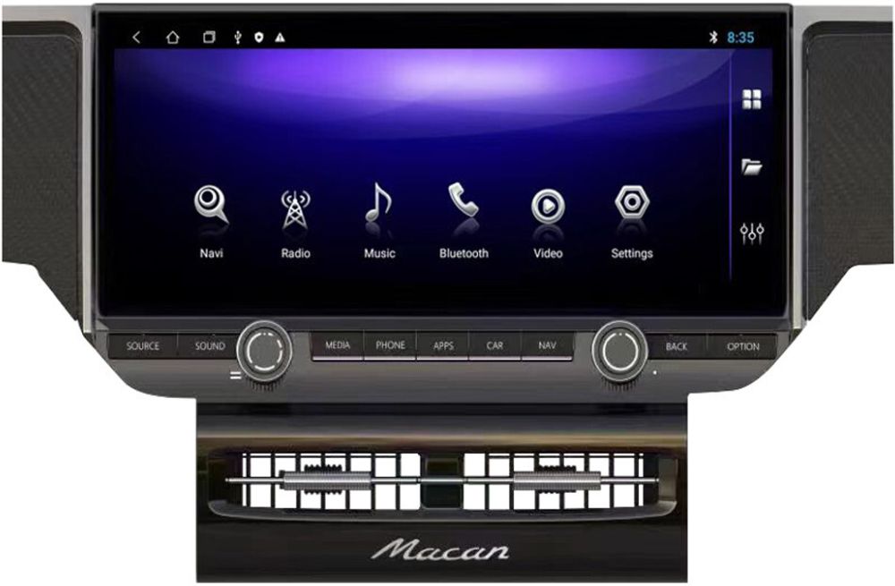 Магнитола для Porsche Macan 2014-2016 (CDR3.0/PCM3.0) - Parafar PF1955L12 монитор 12.3", Android 12, Быстрая, CarPlay, SIM-слот