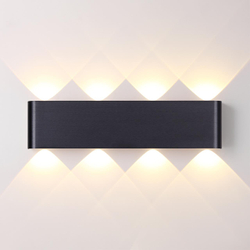 7191/8WL HIGHTECH ODL27 Настенный светильник черный браш./металл IP20 LED 8W 3000K 220V MAGNUM