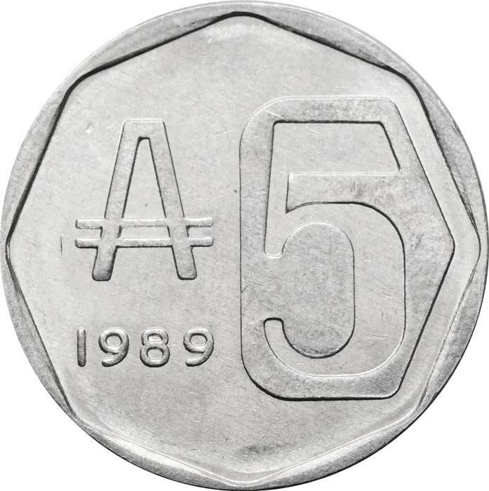 5 аустралей 1989 Аргентина