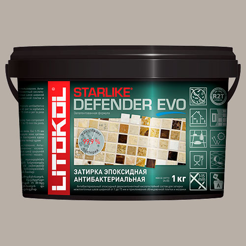 Затирка швов эпоксидная Litokol Starlike Defender EVO S.210 GREIGE, 1 кг