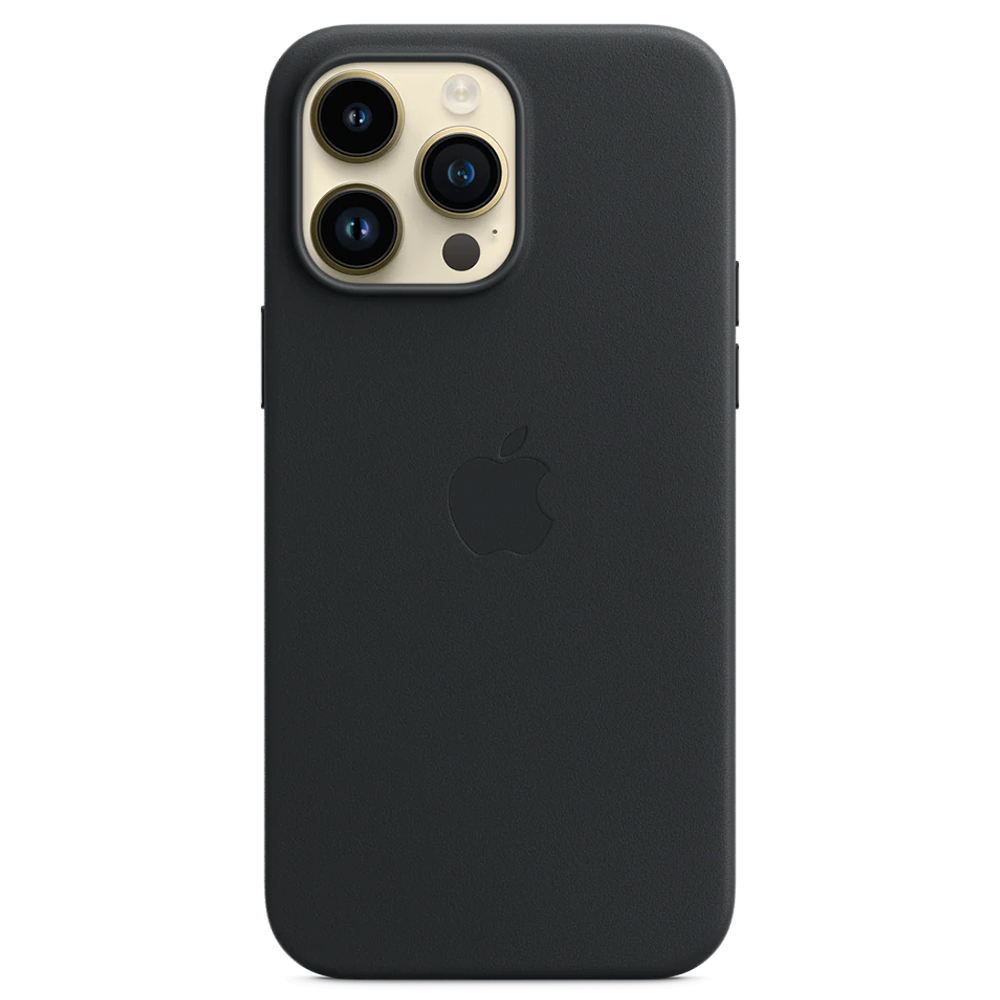 Кожаный чехол с поддержкой MagSafe Apple Leather Case для iPhone 14 Pro Max, Midnight (Темная ночь)