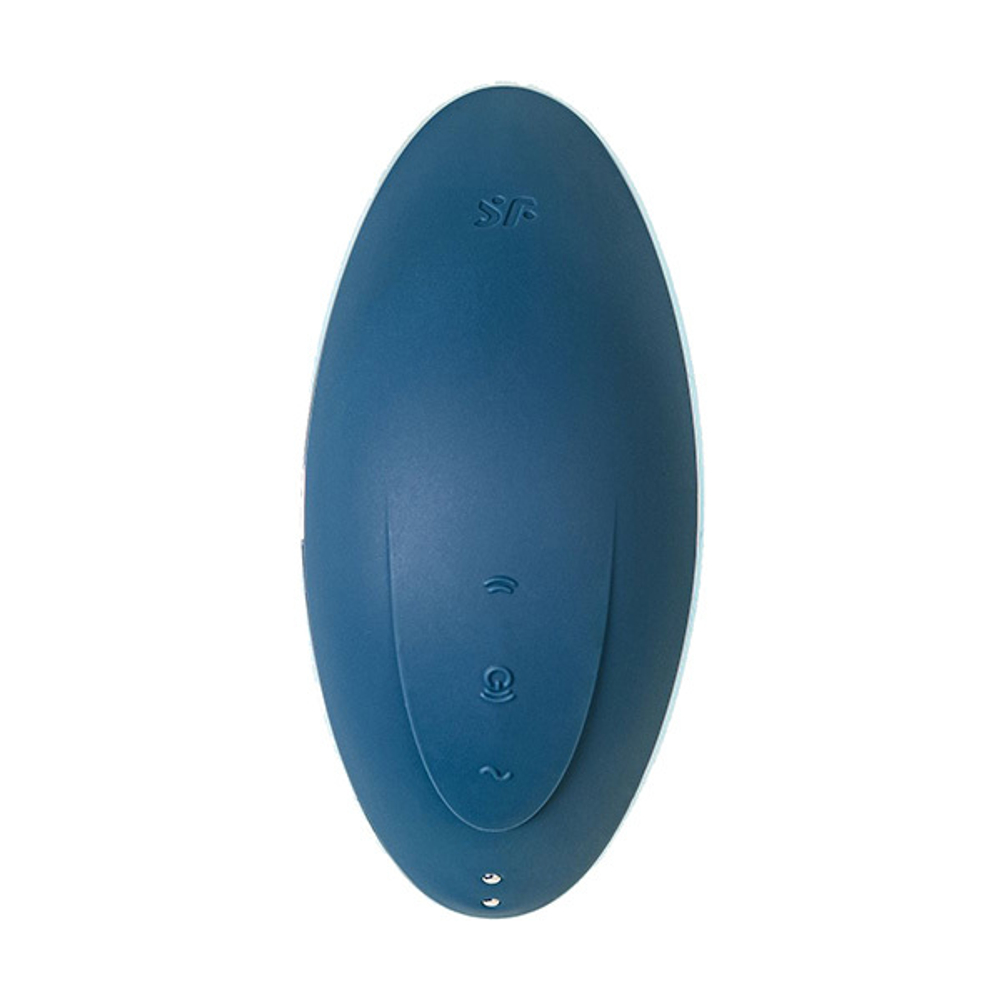 Синий вакуум-волновой вибростимулятор клитора 12см Satisfyer Vulva Lover 1