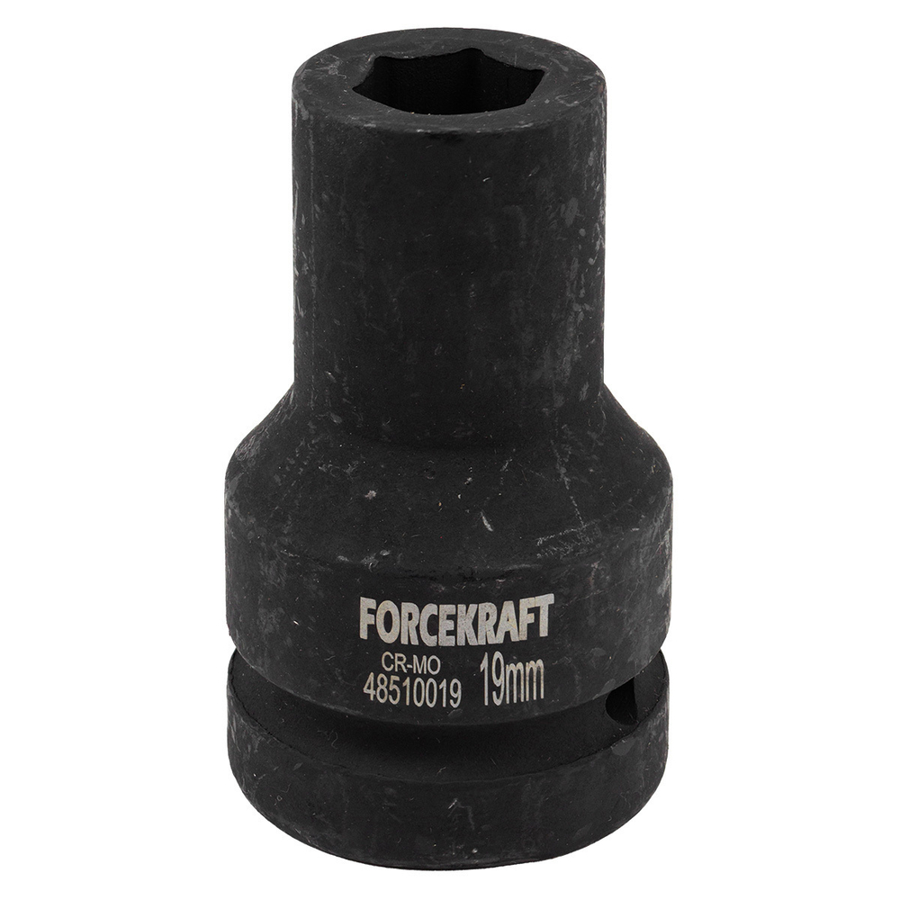 Головка ударная глубокая 1'', 19мм (6гр.) FORCEKRAFT FK-48510019