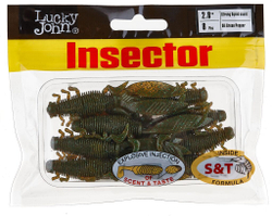 Виброхвосты съедобные LJ Pro Series INSECTOR 2,8in (7 см), цв. S67, 8 шт.