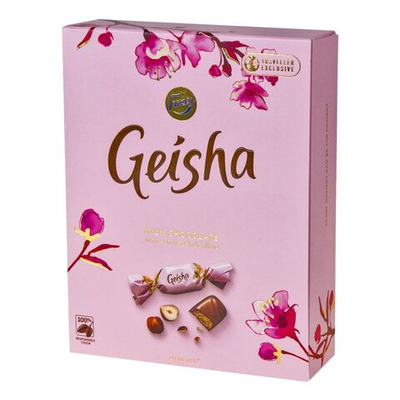 Конфеты шоколадные Karl Fazer Geisha Milk Chocolate с начинкой из тертого ореха 295 г (Из Финляндии)