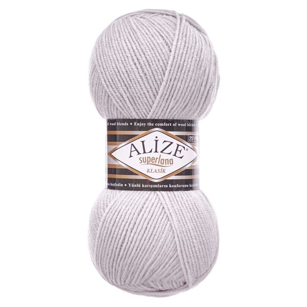 Пряжа Alize (Ализе) Superlana klasik / уп.5 мот. по 100 г, 280м, 168 слоновая кость A