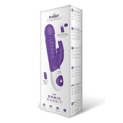 Фиолетовый вибратор-кролик The Sonic Rabbit - 22 см. (Цвет: фиолетовый)