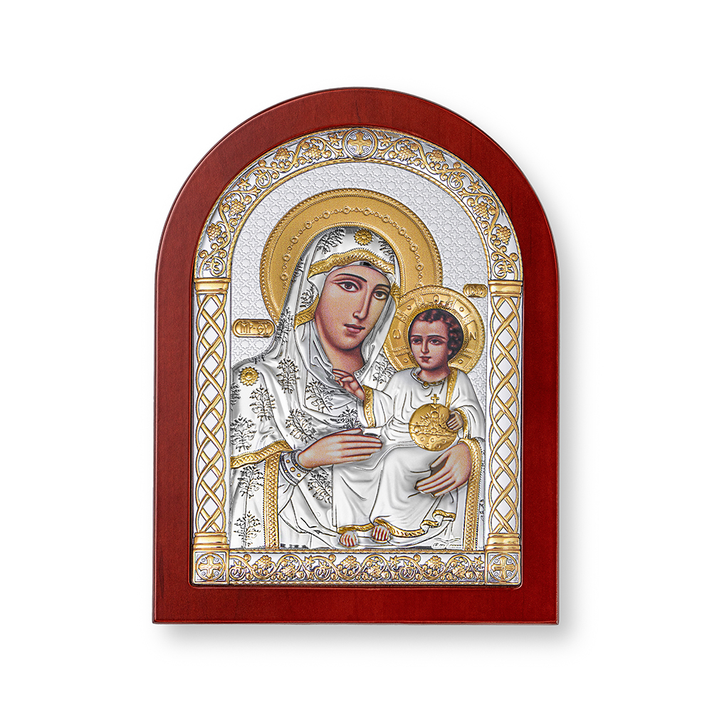 Иерусалимская, икона арочная, красное дерево 115x140