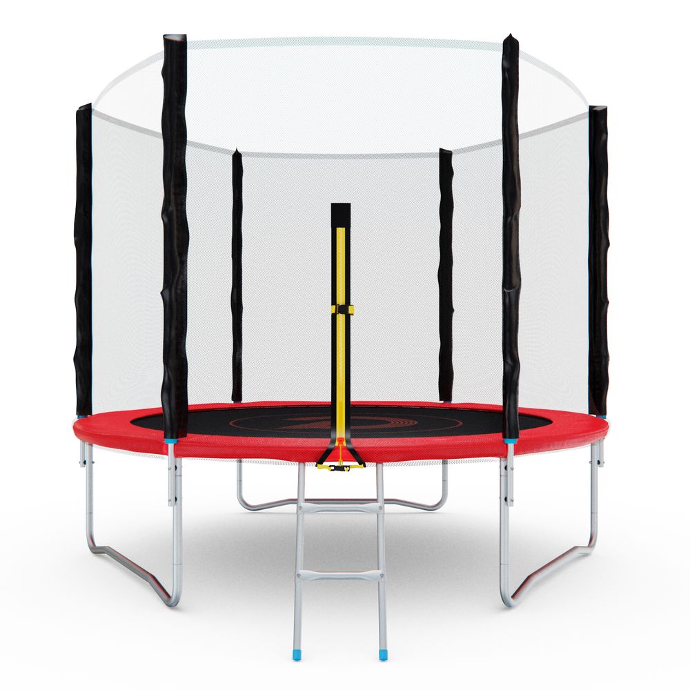 Батут с сеткой DFC PELPO 8ft с лестницей, RED