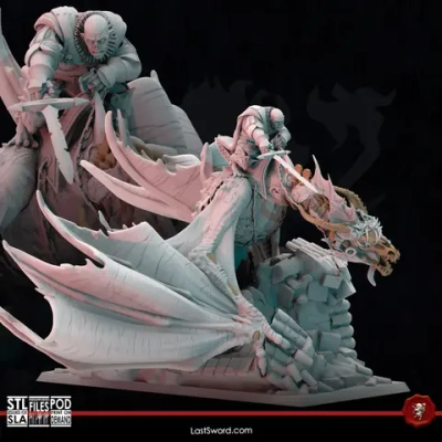 Миниатюра Warhammer Strigoi Court Lord on Dragon