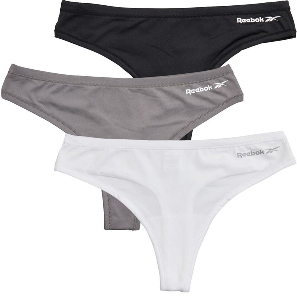 Спортивные трусы Reebok Thong Agatha Womens 3P - black/pure grey/white