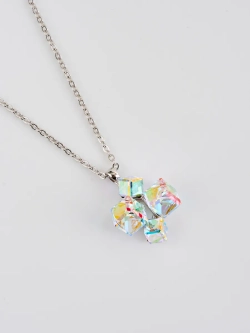 Подвеска-ромб Мираж с кубиками-хамелеонами Swarovski