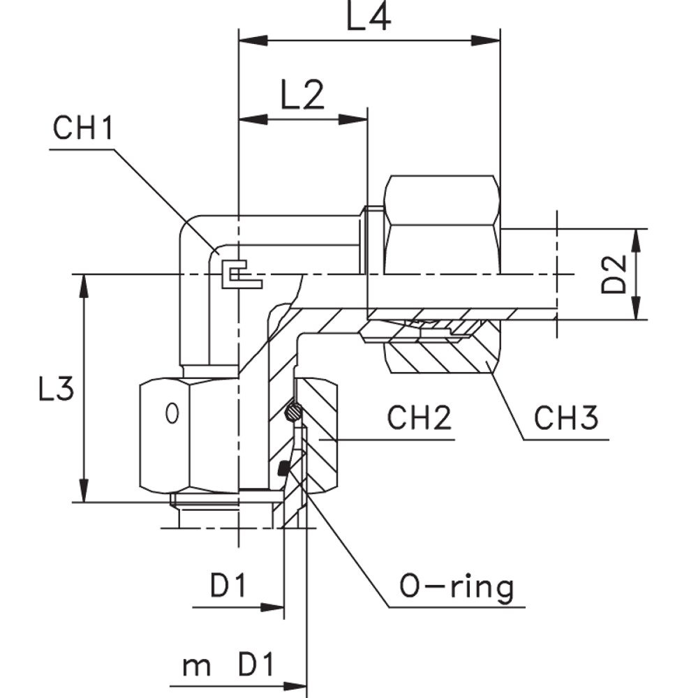 Соединение PN90 DS16 М24х1.5 нерж.