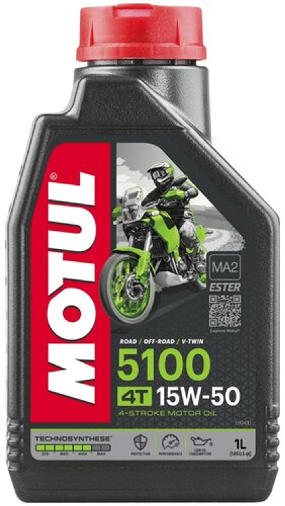 Масло моторное Motul 5100 4T 15W-50 синтетическое 1 л 112158