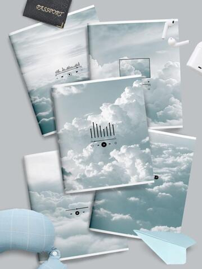 Тетрадь А5 48л. клетка "Sound in clouds" скрепка, офсет, мел.карт. (Lorex)