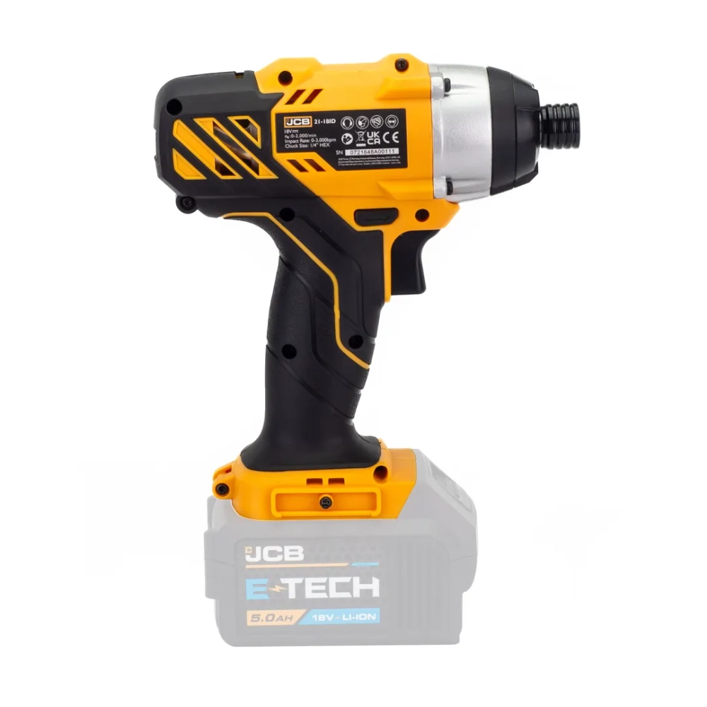 Шуруповерт аккумуляторный 18V, max 150Nm, без аккумулятора JCB JCB-18ID-B-E