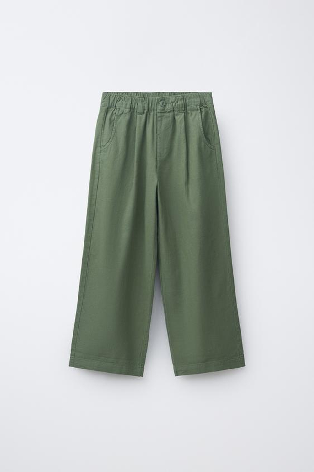 ZARA ПРЯМЫЕ БРЮКИ ИЗ ХЛОПКА И ЛЬНА,