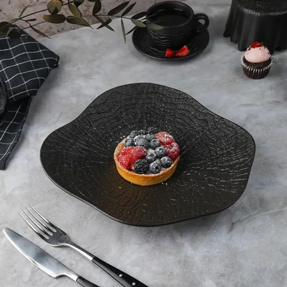 Тарелка d 26 см h4,7 см Wave Up Black Raw Wood P.L. Proff Cuisine [3]