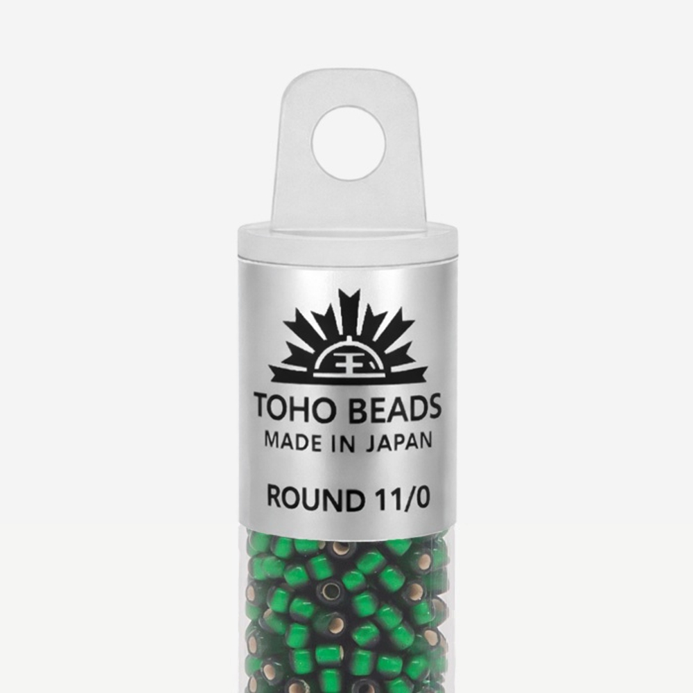 Японский бисер TOHO Round 11/0 (№36F), с внутренним серебрением, прозрачный матовый