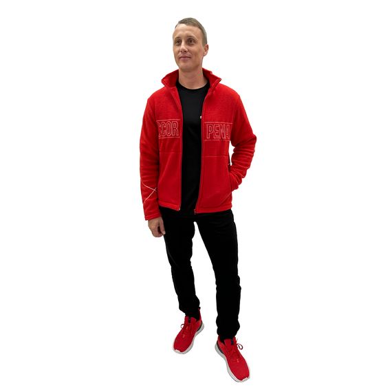 Кофта флисовая на молнии Scorpena Collection красная