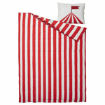 Комплект постельного белья IKEA BUSENKEL (БУСЕНКЕЛ), Детский, Красно-белый с рисунком, 150x200, 50x80 см