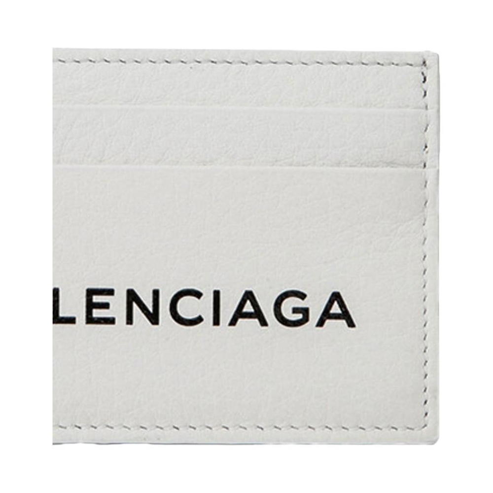 Balenciaga Leather Card Holder Unisex White