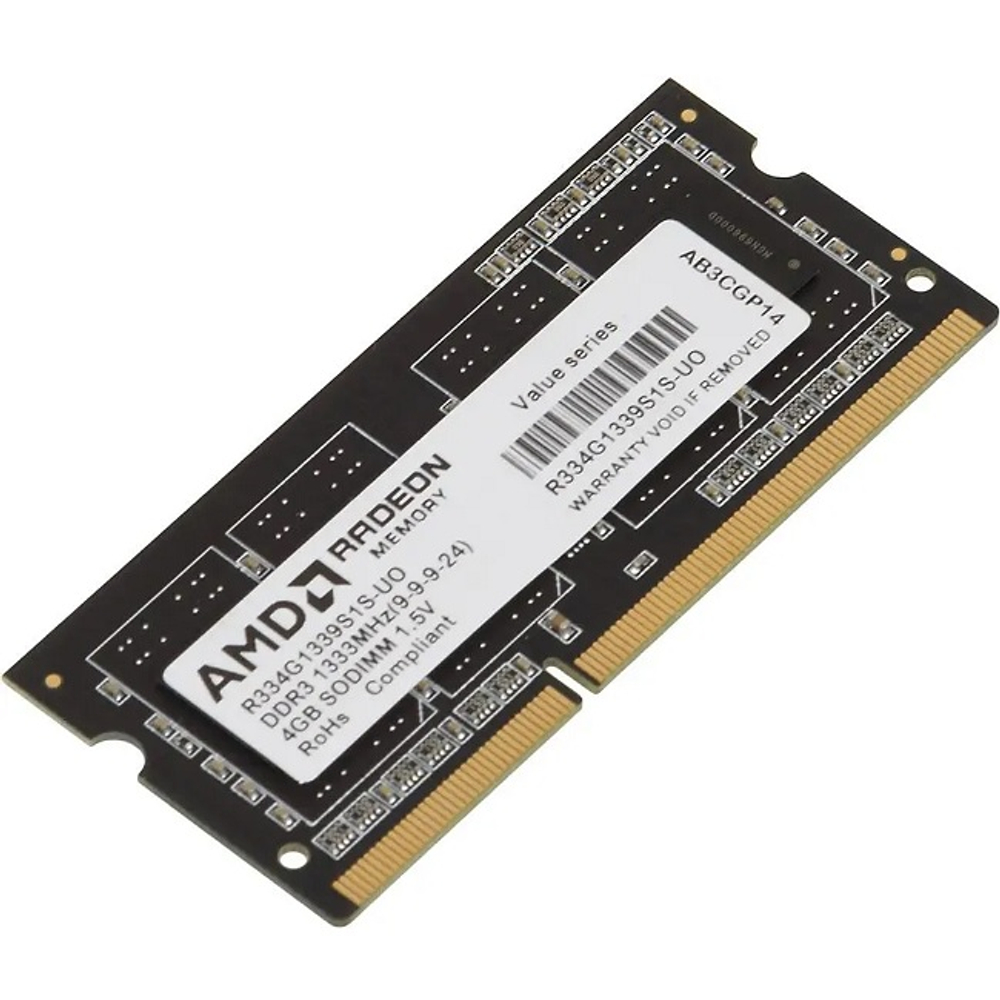 Модуль памяти NBook SO-DDR3 4Gb, 1333Mhz, AMD R3 Value (R334G1339S1S-UO)