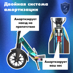Самокат Urban Scooter Disc Benzin Pro, (2024), с дисковым тормозом, складной, городской, двухколесный
