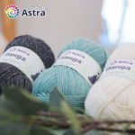 Пряжа Astra Premium (Астра Премиум) Панда (Panda) / уп.2 мот. по 100 г, 240 м, 410 мятный