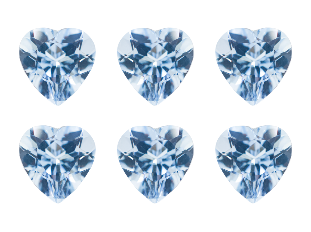 Аквамарин комплект (сердце 10.60 ct)