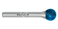 Борфреза твердосплавная Karnasch форма D, 3х2,5х3х38 мм, насечка HP-2, покрытие Blue-Tec, арт. 11.5030-025