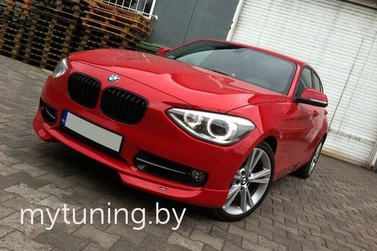 Юбка на передний бампер V.1 для BMW 1 F20/F21 2011-2015