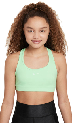 Топ для девочки теннисный Nike Girls Swoosh Sports Bra - Мятный