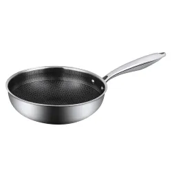 Сковорода Вок (WOK) 28/19 см, h 8,6 см New Kitchen Honeycombs нерж. с антиприг. покр. ИНДУКЦ. P.L.
