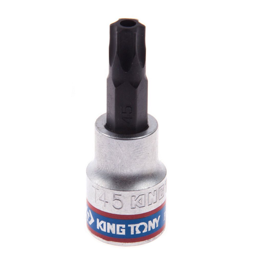 KING TONY (302745) Насадка (бита) торцевая 3/8", L = 50 мм, TORX с отверстием, T45 KING TONY (302745) Насадка (бита) торцевая 3/8", L = 50 мм, TORX с отверстием, T45