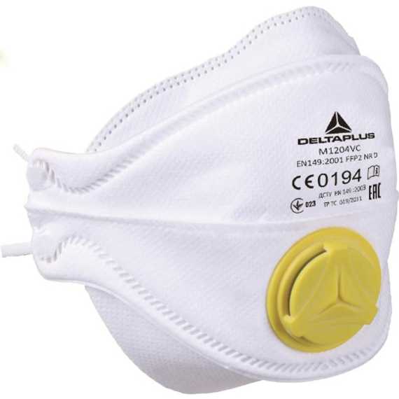 Респиратор DELTA PLUS FFP2 NR D с клапаном, складной 4-х панельный M1205VC