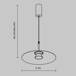 Подвесной светильник Платтэ / Platte 3000К 12Вт, MOD352PL-L10W3K. TM Maytoni