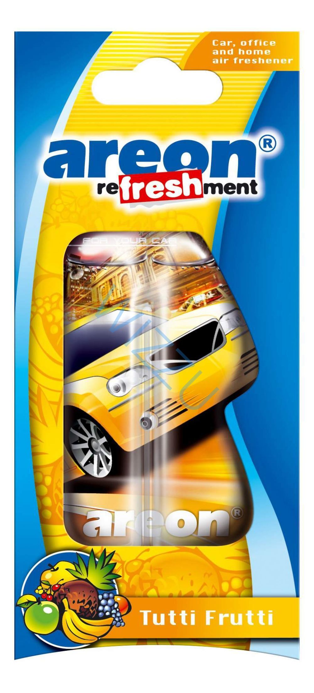 Ароматизаторы для автомобиля AREON "REFRESHMENT LIQUID" Tutti Frutti (704-025-906 / 1/24)