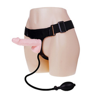 Женский телесный страпон 16,5см с расширением Pretty Love Ultra Harness BW-022037