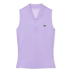 Женское теннисное поло Lacoste Sleeveless Stretch Dual Fabric Tennis - purple